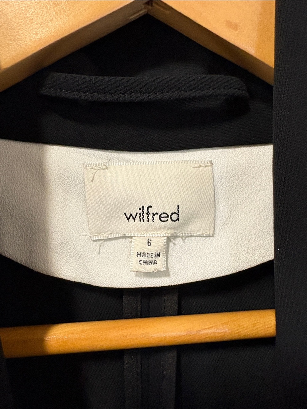Wilfred Black Open-Front Draped Blazer - Picture 3 of 9